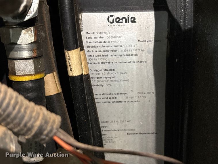 image for item FC2345 2016 Genie GS4069 RT Scissor lift