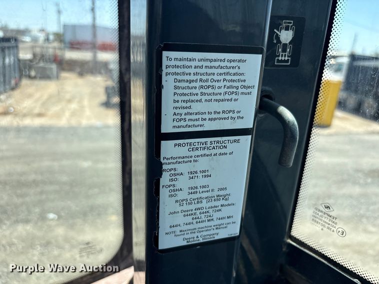 image for item FC2347 2015 John Deere 644K wheel loader