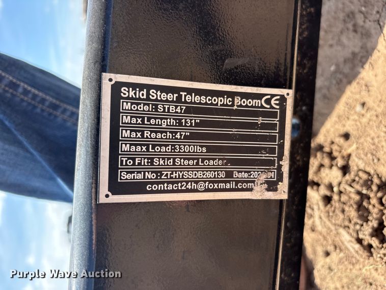 image for item FC2359 STB47 skid steer jib