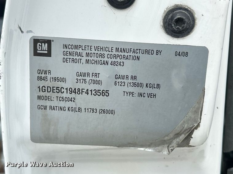 image for item FC2699 2008 GMC C5500 bucket truck