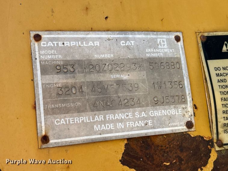 image for item FC2727 1988 Caterpillar 953 track loader