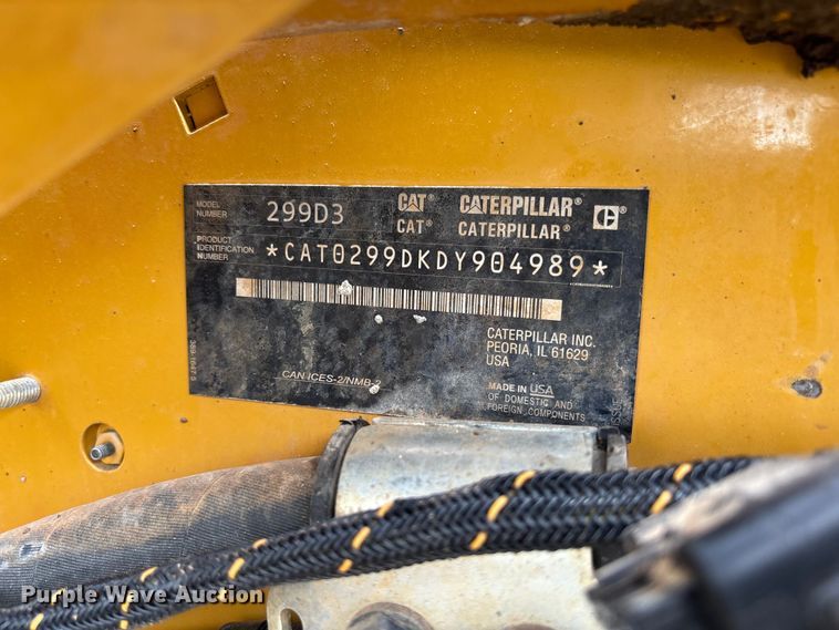 image for item FC5799 2021 Caterpillar 299D3 tracked skid steer loader