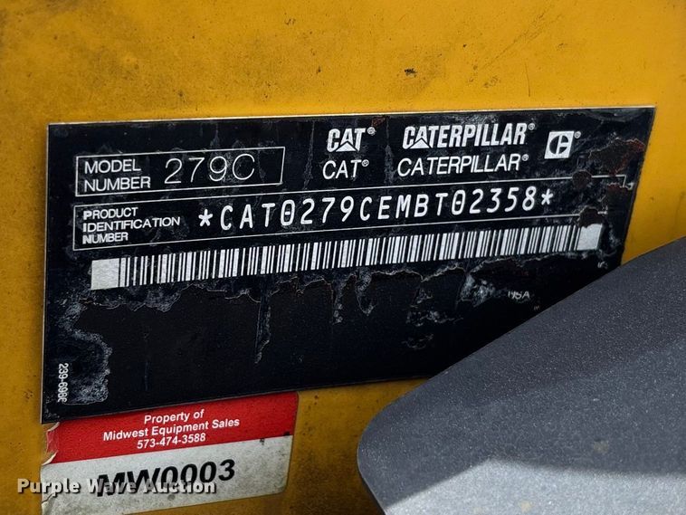 image for item FC5861 2011 Caterpillar 279C tracked skid steer loader