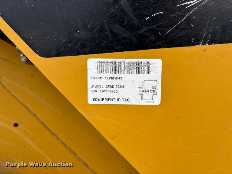 image for item FC5914 2017 Caterpillar 289D tracked skid steer loader