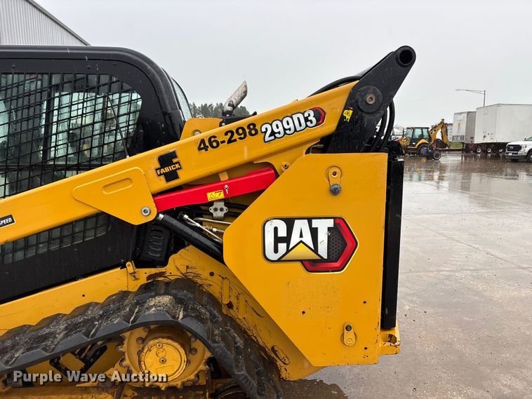 image for item FG0404 2022 Caterpillar 299D3 tracked skid steer loader
