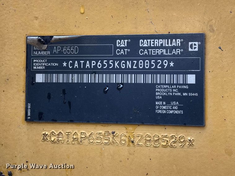 image for item FG0406 2014 Caterpillar AP-655D paver
