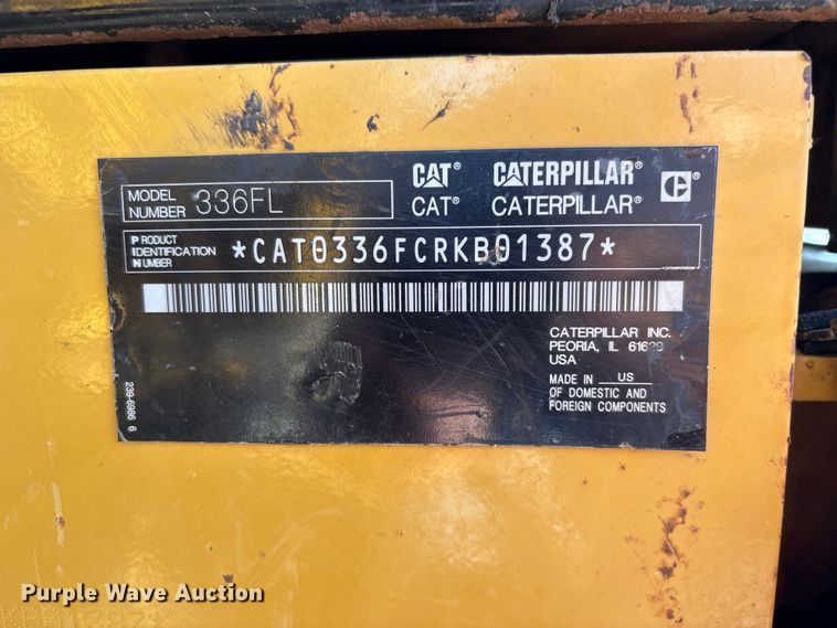 image for item FI0192 2015 Caterpillar 336FL excavator