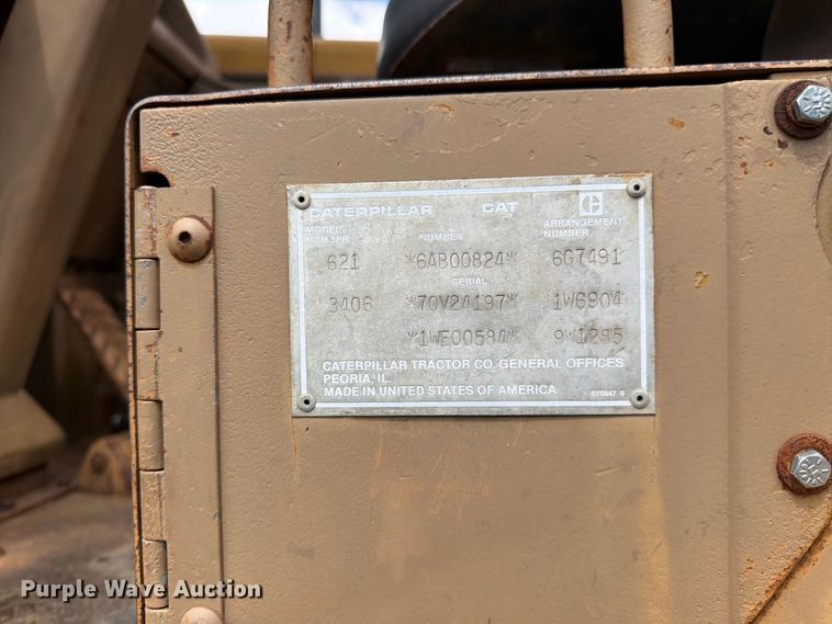 image for item FK0183 1987 Caterpillar 621E scraper