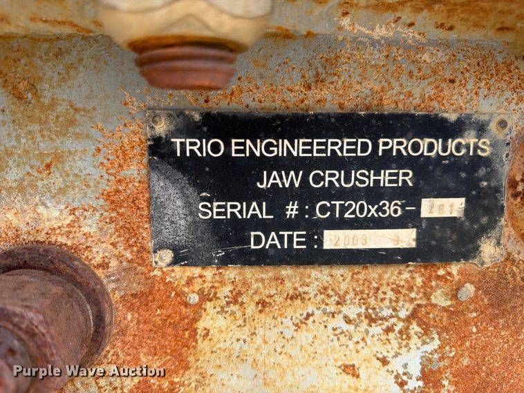 image for item FK0237 2003 Trio jaw crusher