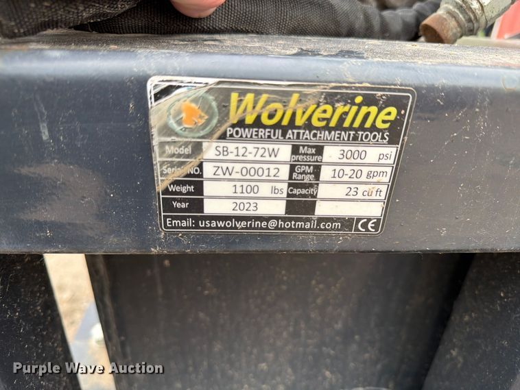 image for item FK0245 Wolverine SB-12-72W skid steer screening bucket