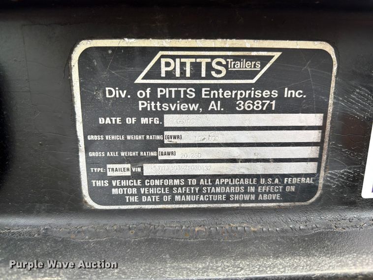 image for item FK3004 2003 Lowboy  by Pitts  double drop deck equipment trailer