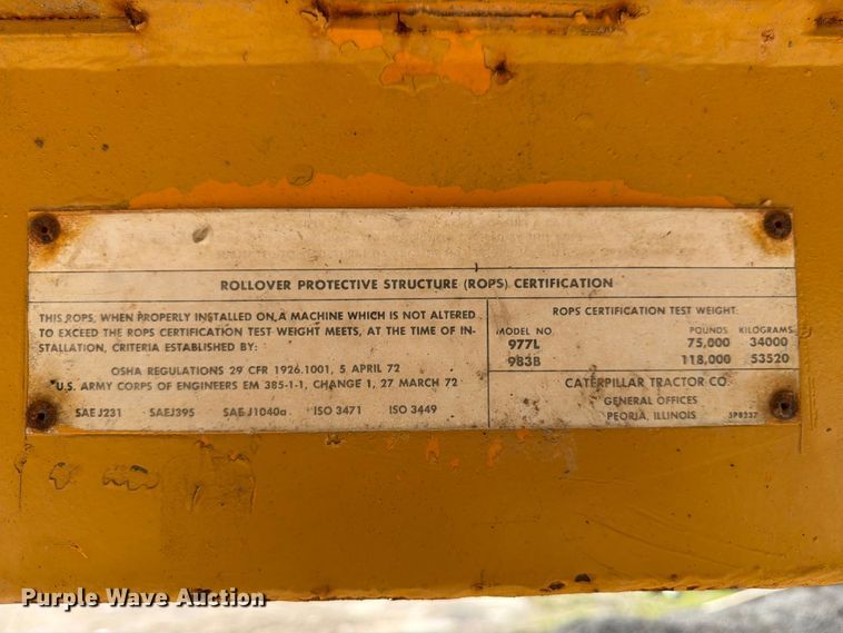 image for item FK3005 Caterpillar 977L track loader