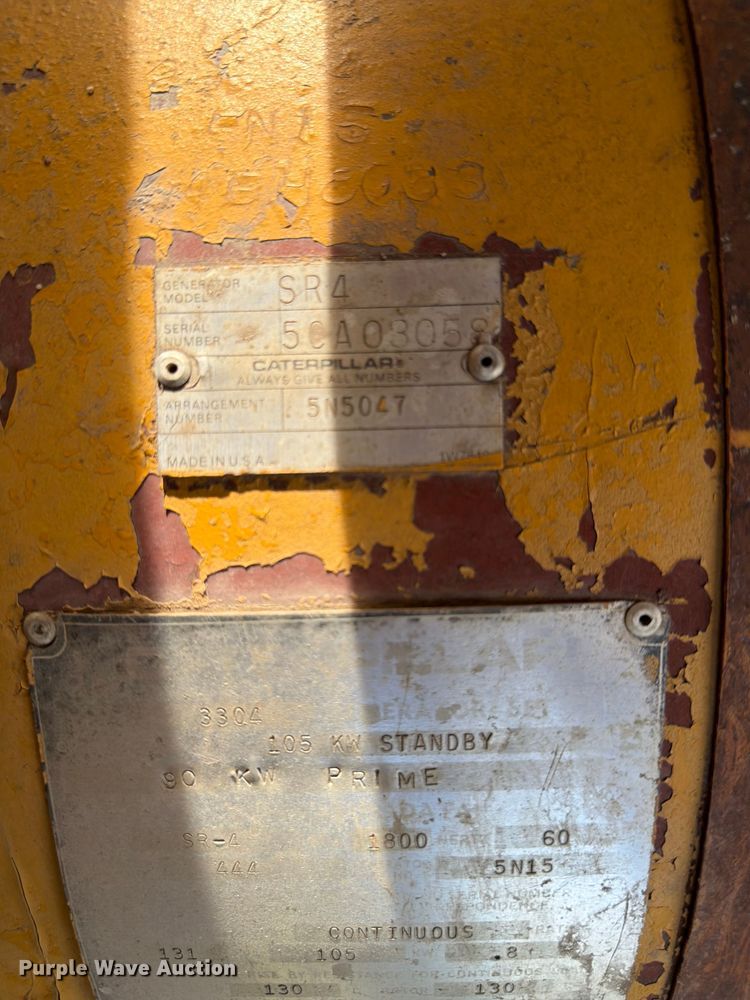 image for item FK4009 1981 Caterpillar 1209 generator
