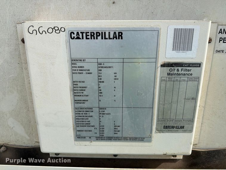 image for item FK4010 2009 Caterpillar XQ600-6 generator