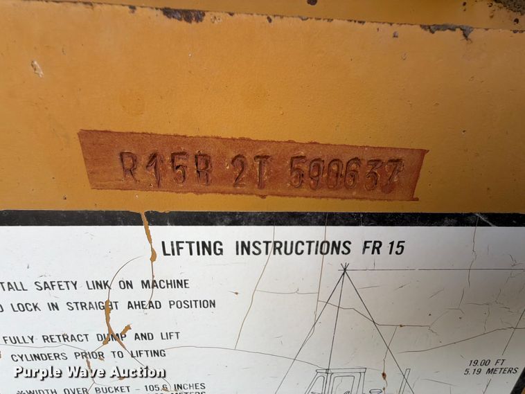 image for item NA9395 1988 Fiat-Allis R15B wheel loader