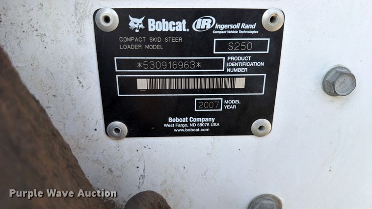 image for item NA9397 2007 Bobcat S250 skid steer loader