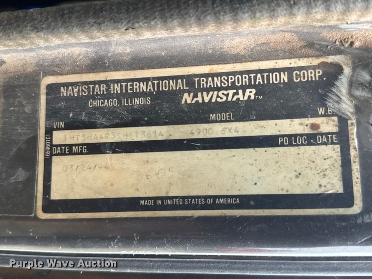 image for item NA9409 1995 International 4900 dump truck