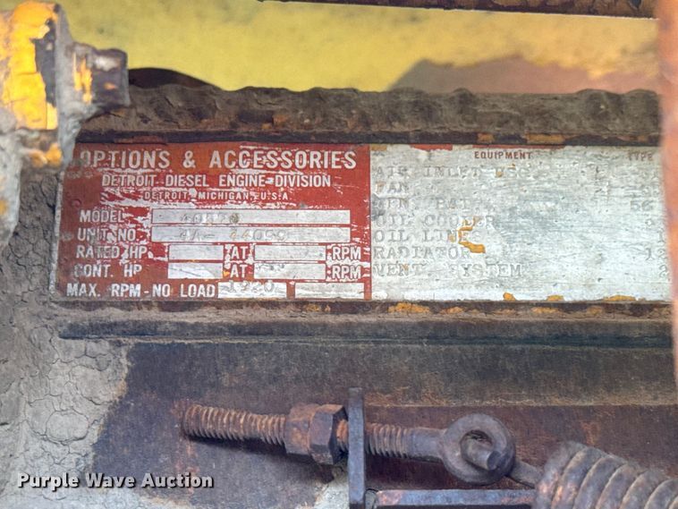 image for item NA9420 1961 Galion 118 rigid frame motor grader