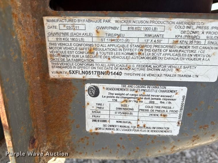 image for item ND9484 2011 Wacker Neuson LTN6 light plant