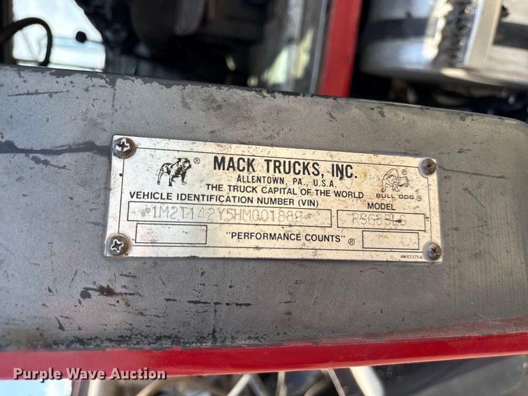 image for item ND9486 1987 Mack RS685 LS dump truck