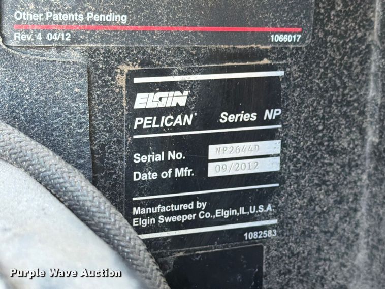 image for item OE9596 2012 Elgin Pelican NP street sweeper