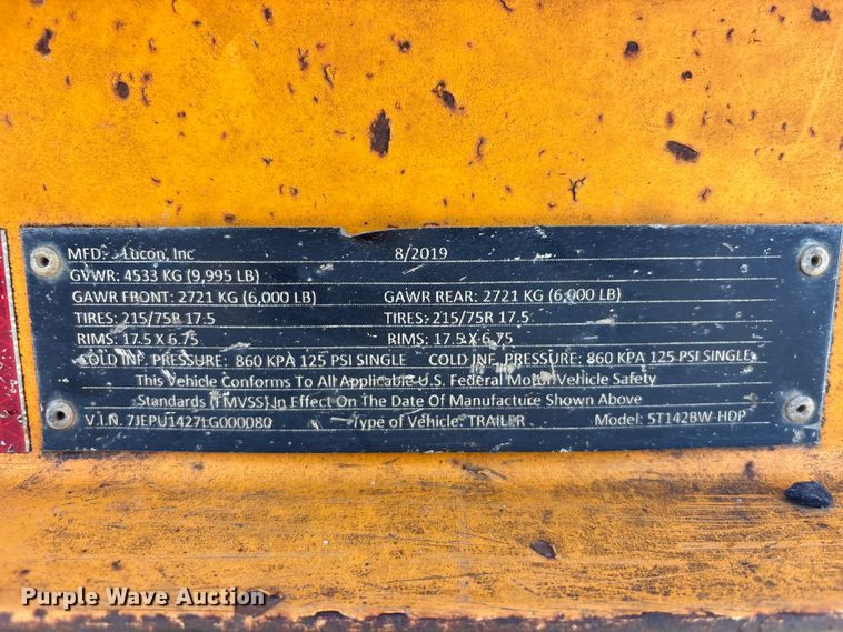 image for item YA3051 2020 Lucon 5T142BW-HDP equipment trailer
