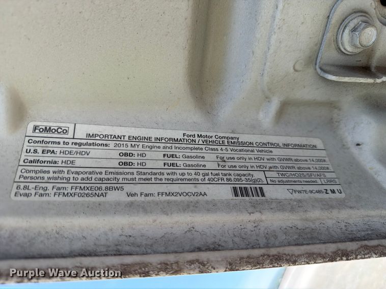 image for item YA3064 2015 Ford F450 Super Duty bucket truck