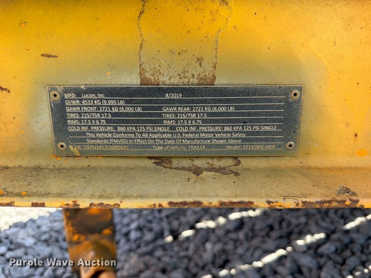 image for item YA3066 2020 Lucon 5T142BW-HDP equipment trailer