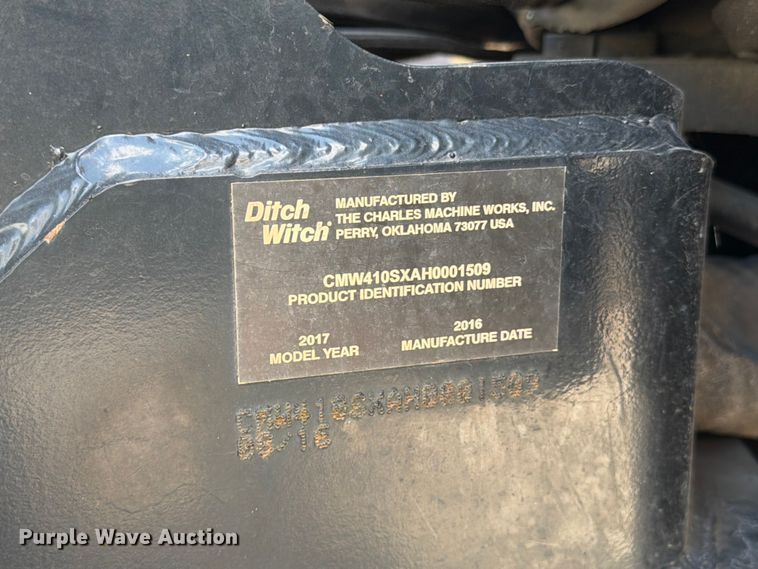 image for item YA3068 2017 Ditch Witch 410SX trencher