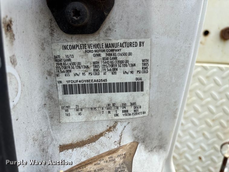 image for item YA3108 2014 Ford F450 Super Duty bucket truck