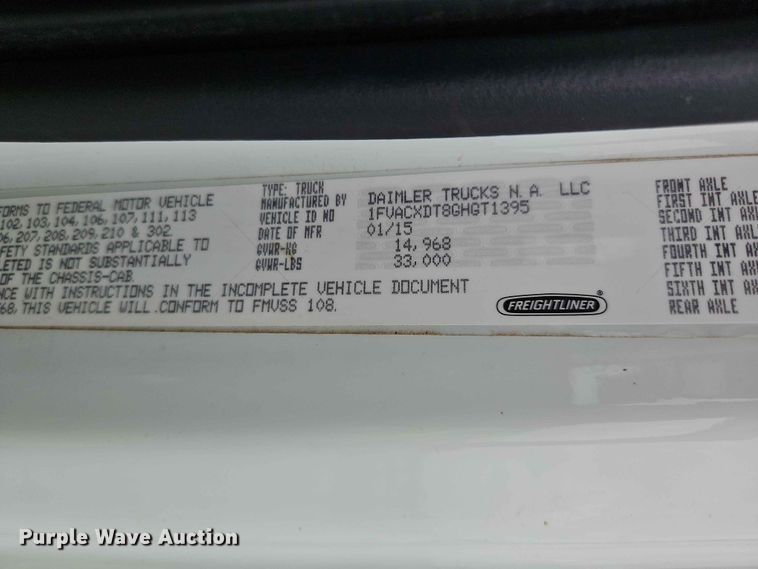 image for item YA3291 2016 Freightliner Business Class M2 forestry bucket truck
