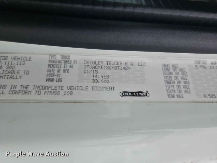 image for item YA3292 2016 Freightliner Business Class M2 forestry bucket truck