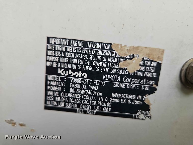 image for item YA3402 2016 Takeuchi TL12 tracked skid steer loader