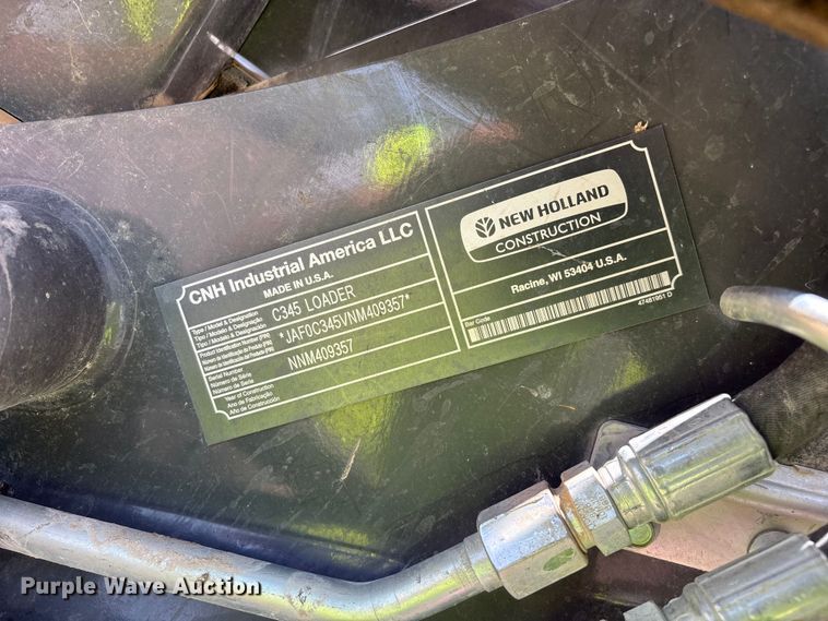 image for item YA3791 2022 New Holland C345  tracked skid steer loader