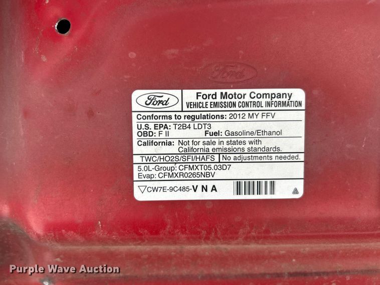 image for item DQ5489 2012 Ford F150  pickup truck