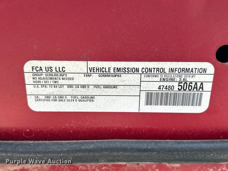 image for item DQ5490 2016 Dodge Journey SUV