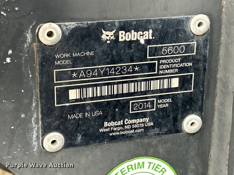 image for item DQ5506 2014 Bobcat 5600 Toolcat utility vehicle