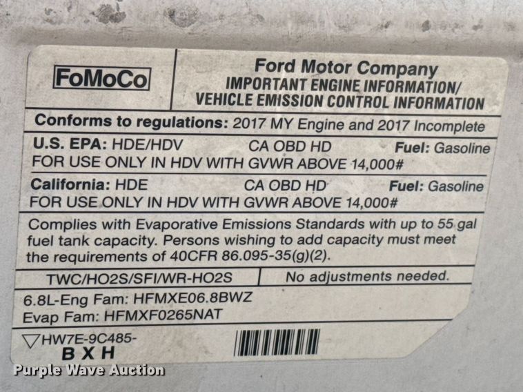 image for item DR1005 2017 Ford E450 shuttle bus
