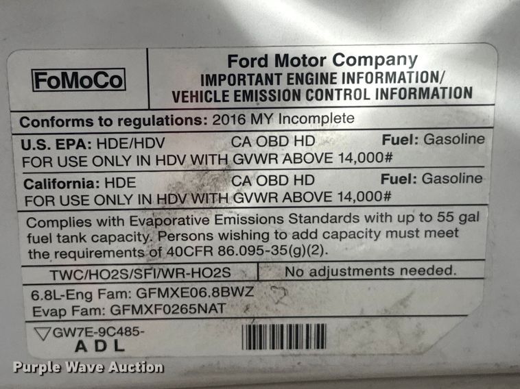 image for item DR1006 2016 Ford E450 shuttle bus