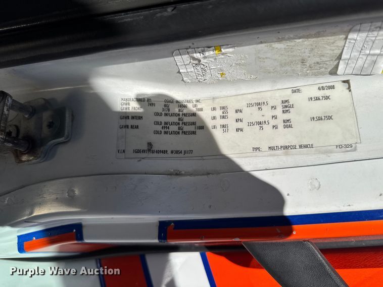 image for item DV2038 2008 GMC C4500 ambulance