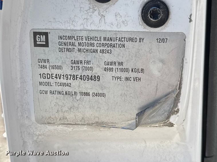 image for item DV2038 2008 GMC C4500 ambulance