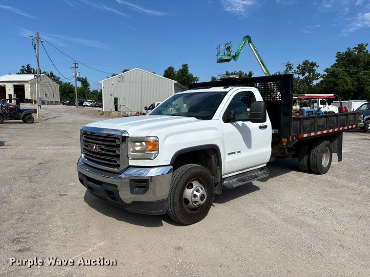 image for item DV4354 2015 GMC Sierra 3500HD dump flatbed pickup truck