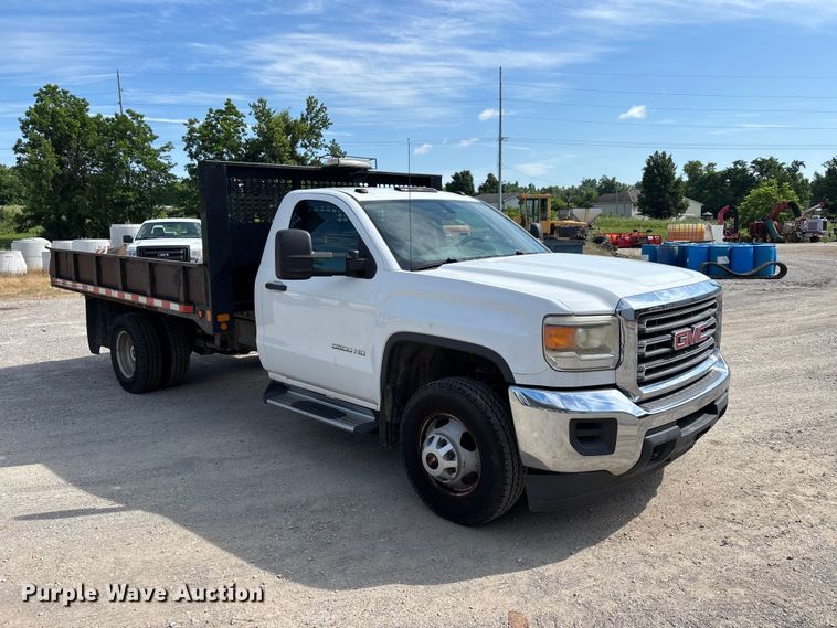 image for item DV4354 2015 GMC Sierra 3500HD dump flatbed pickup truck