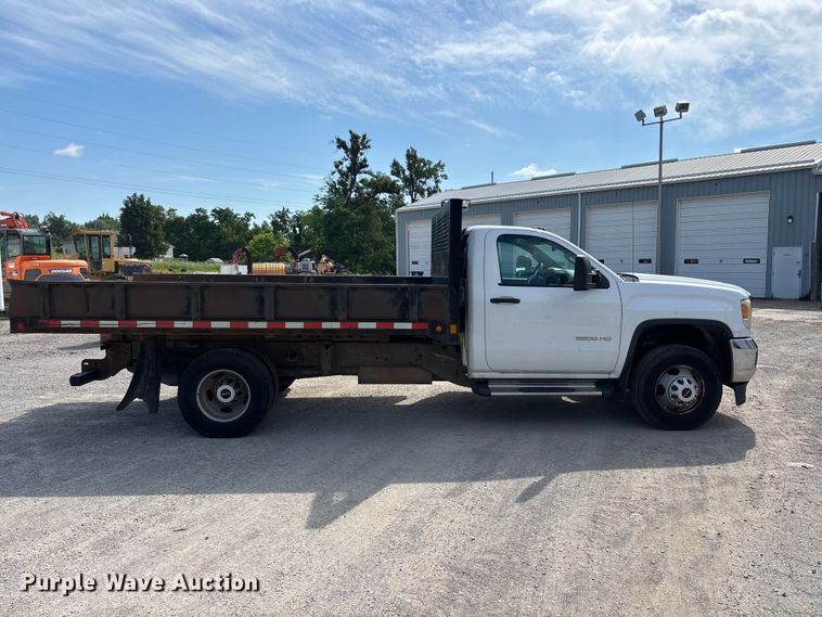 image for item DV4354 2015 GMC Sierra 3500HD dump flatbed pickup truck