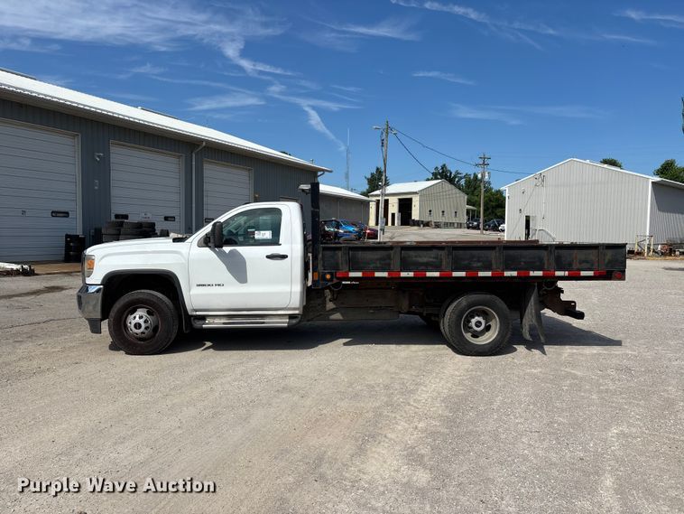 image for item DV4354 2015 GMC Sierra 3500HD dump flatbed pickup truck
