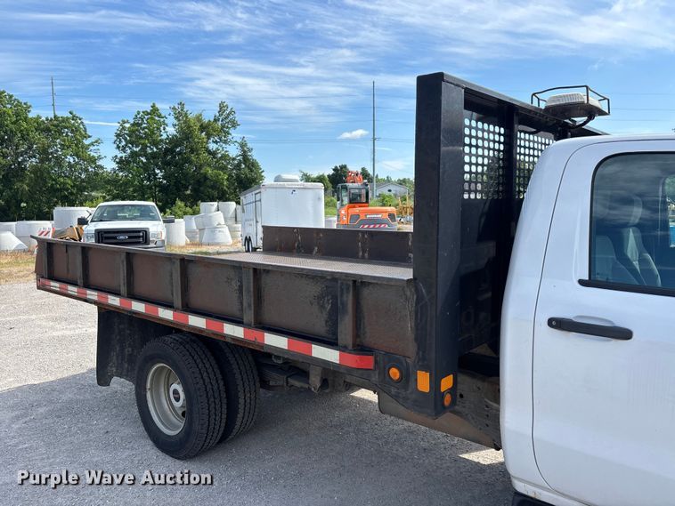image for item DV4354 2015 GMC Sierra 3500HD dump flatbed pickup truck