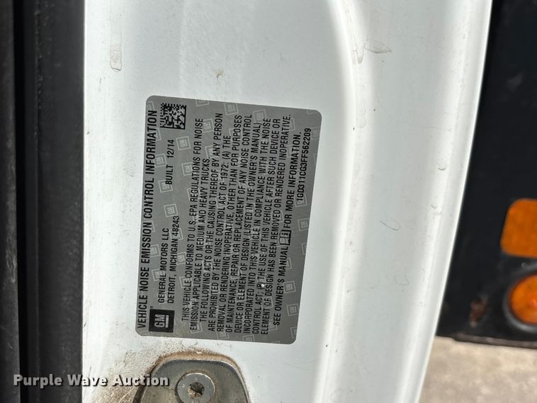 image for item DV4354 2015 GMC Sierra 3500HD dump flatbed pickup truck