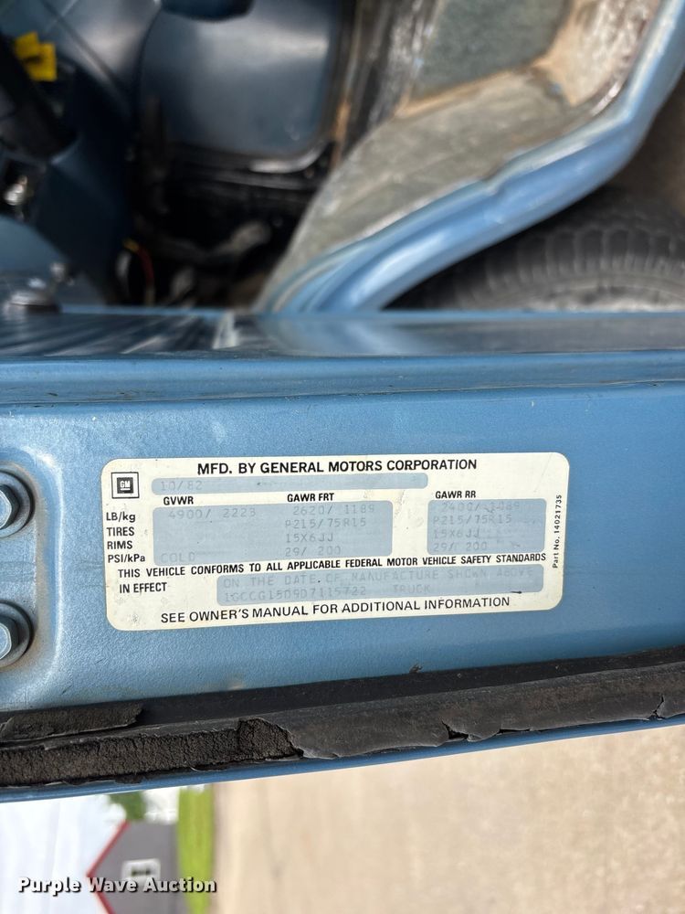 image for item DV4414 1983 Chevrolet G10 sewer camera van