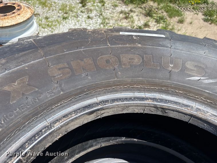 image for item EI5869 (4) 14.00R24 Michelin X Snowplus tires