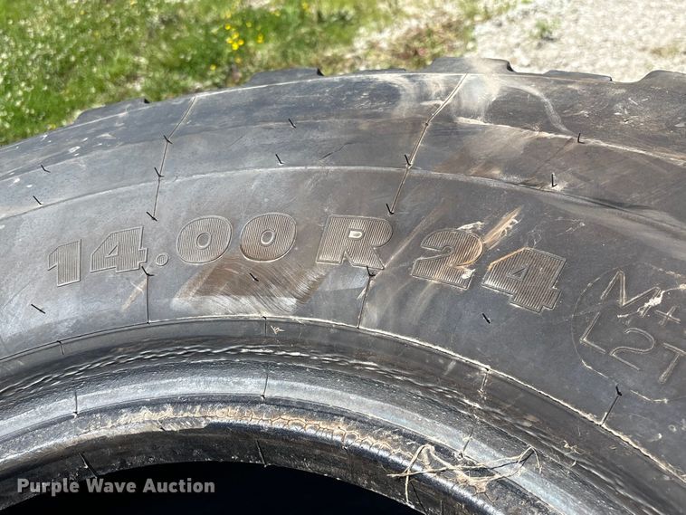 image for item EI5869 (4) 14.00R24 Michelin X Snowplus tires